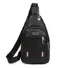 Bolsa de ombro simples e casual para viagens, mochila pequena crossbody masculina, bolsa de peito versátil da moda masculina