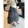 Calça Cropped de Trabalho de Secagem Rápida com Design Original para Mulheres, Estilo Fino de Verão, Shorts Largos Casuais Estilo Americano