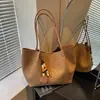 Bolso de mano minimalista retro para mujer, nuevo bolso tote estilo coreano 2026, bolso de hombro simple y de gran capacidad para ir al trabajo