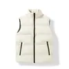Colete Masculino de Inverno com Gola Alta Tendência Sem Mangas Cor Sólida Roupa Externa Grossa Masculina Jaqueta de Algodão Quente Sem Mangas