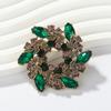 Broche Bauhinia de Cristal da Moda Europeia e Americana de Alta Qualidade Acessórios de Casaco Feminino Broche de Corsage de Guirlanda de Luxo Acessível de Alta Qualidade