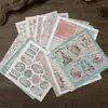 Estilo Vacacional Americano Retro Material de Decoración para Diario de Mano Papel de Fondo Escritorio Diario de Mano Base Rosa Navideña Papel Especial