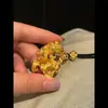 Nuevo Estilo Chino Antiguo Oro Brillante Diamante Carpa Collar Retro Lujo Ligero Gama Alta Exquisito Pez Dorado Colgante Collar