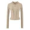 Conjunto sexy y seductor de chaqueta corta con capucha + pantalones acampanados, adelgazante y que alarga las piernas, para usar en casa y también en la calle