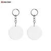 Venta Caliente Transfronteriza Lámina de Aluminio Transferencia de Calor Llavero Metálico de Aluminio en Blanco Llavero de Aluminio para Sublimación Doble Cara DIY
