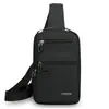 Nova Bolsa Transversal Masculina Cor Sólida Simples Esportes ao Ar Livre Moda Bolsa de Peito Grande Capacidade Bolsa de Mão para o Dia a Dia Bolsa de Ombro Tendência