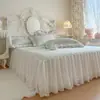 Saia de Cama Floral AB Estampada de Algodão Nova para Primavera/Verão 2026 Saia de Cama Peça Única