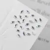 Taladro de uñas mixto Mini tamaño pequeño arte de uñas plano forma especial diamante mixto k 9luz de luna blanco joyería para uñas al por mayor