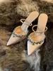 Sapatos de Salto Alto Pontudos Incrivelmente Bonitos e Versáteis Que Fazem Você Parecer Mais Alta e Magra, Novos Sandálias Sexy com Strass da Moda 2025 de Alto Valor Estético