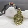 Calabaza Loto Guanyin Buda Maitreya Amuleto Monedas de los Cinco Emperadores Llavero Siempre Seguro Siempre Sonriente Colgante Exquisito
