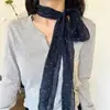 Bufanda de Seda Delgada Estrecha Versátil de Gama Alta 2025 Primavera y Otoño Nueva Bufanda Pequeña para Mujer Bufanda para el Cuello Lazo para el Cabello Cinta para Bolso