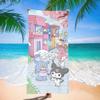 Toalha de Praia Popular Transfronteiriça Sanrio Infantil Desenho Animado Secagem Rápida Toalha de Praia Microfibra Estampa Digital Toalha de Banho
