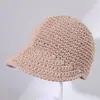Moda Nueva Primavera y Verano Sombrero de Pescador Calado Tejido a Mano para Sombrilla de Sol para Mujeres Viajes al Aire Libre Ocio Sombrero de Equitación
