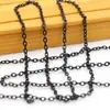 Corrente de Malha Cruzada Plana Atacado DIY Feita à Mão Corrente em Formato O Acessórios para Joias Material Corrente de Metal Corrente de Ferro Corrente Fina de Conservação de Cor