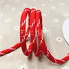 Corda de Poliéster Torcida com Núcleo de 5mm em Cores Contrastantes, Cordão de Cintura Intercolor Verde Escuro, Cordão para Alça de Chapéu, Cordão para Cadarço