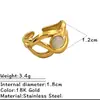 Anillo de Acero de Titanio de Moda Europeo y Americano Incrustado con Piedra Natural Diseño de Lujo Nicho Accesible Anillo de Acero Inoxidable de Gama Alta para Mujer Que No Se Desvanece