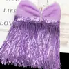 Renda de franjas de lantejoulas com 20 cm de largura, folhas de renda, barba, renda de franjas para dança latina, acessórios de renda para roupas de dança DIY