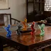 Estatueta de Cavalo de Vidro de Zibo Ano do Cavalo do Zodíaco Presente Mascote Presente Empresarial Artesanato de Vidro para Mesa Celebração de Aniversário