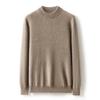 Suéter Grueso de Doble Hilo Joker Otoño/Invierno para Hombre 100 Cachemira Cuello Medio de Tortuga Sin Costuras Camiseta Base Tejida