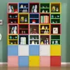 Armários de Armazenamento, Estantes, Estantes Coloridas, Armários de Armazenamento Modulares Simples, Caixas de Armazenamento em Grade com Portas, Outros Itens de Armazenamento