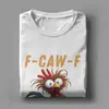 Algodón Transfronterizo Tf-Caw-F Divertido Meme de Gallo Camiseta Humorística para Hombre Camiseta Genial de Manga Corta Camiseta con Cuello de Marinero 100