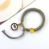 Pulsera Thangka Estilo Tíbet con Cinco Deidades de la Riqueza, Pulsera Tejida a Mano con Tara Verde y Cinco Santos, Pulsera Caja Gahu