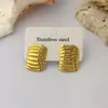 Pendientes Geométricos Plegados Transfronterizos Europeos y Americanos para Mujer, Pendientes Exagerados de Acero Inoxidable a la Moda con Personalidad, Pendientes Triangulares Exquisitos