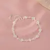 Pulsera floral elegante de venta caliente transfronteriza para mujer, modelo 2025, diseño de nicho, no se decolora, joyería de moda estilo coreano al por mayor
