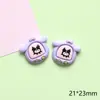 Accesorios de resina coolomi morados al por mayor DIY pegamento de crema accesorios para funda de teléfono pegatinas para vaso de agua accesorios para cabeza de pulsera