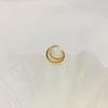 Transfronterizo Nuevo Pequeño Simple Clip de Hueso de Oreja Cobre Chapado en Oro Aguja de Plata 925 Pendientes Anillo de Apertura Personalizado