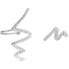 Heartbeat Lightning Requintado Flash Diamond Wave S925 Sterling Brincos de Prata Brincos Criativos Clipe de Orelha Elegante Feminino