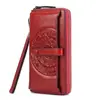 Cartera de Piel de Vaca de Primera Capa Transfronteriza Modelo Nuevo 2026 para Mujer, Piel Genuina, Gran Capacidad, Múltiples Ranuras para Tarjetas, Bolso de Teléfono Multifuncional Vintage