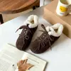 Sandálias Birkenstock Redondas com Elevação Interna 2026 Inverno Novo Laço Duplo Forradas com Pelúcia Versáteis Quentes Dopamina Femininas De Xun