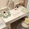 Alfombrilla de tocador de alta gama, elegante, con tacto lujoso, se puede cortar a medida, adecuada para proteger superficies de escritorio y se puede usar como mantel para mesas de manicura y maquillaje.
