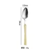 Faca e Garfo para Bife em Aço Inoxidável 304 com Acrílico para Uso Doméstico, Colher de Jantar Estilo Francês com Cabos Vermelho e Verde, Conjunto de Talheres Estilo Ocidental
