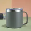 Taza Transfronteriza de 12 oz, Acero Inoxidable 304, Taza Térmica, Taza de Agua Mini Simple, Portátil, Compacta, Taza de Café para Oficina