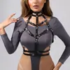 Ygm Atacado Transfronteiriço Couro Estilo Escuro Cadarço Harness para Homens e Mulheres, Adereços para Fotografia de Boate, Tiras de Amarração, Tiras de Peito, Cintos de Cintura
