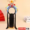 Bastão Giratório Headband Ópera de Pequim Adorno de Cabeça Pacote de Material DIY Feito à Mão Estilo Antigo Caseiro Headband de Flor Dan Ópera para Crianças