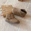Nuevas Botas de Cuero Estilo Birkenstock de Caña Media, Modernas y Versátiles, para Niñas, Otoño/Invierno 2026, Botas Ligeras de Cuero con Forro Simple para Niños Pequeños, Modernas