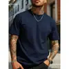 Transfronterizo Europeo y Americano Verano Color Sólido Cuello Redondo Algodón Casual Deportivo Correr Simple Manga Corta Blanco