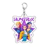Merchandising de Anime del Grupo de Chicas Cazadora de Demonios Transfronteriza Llavero Acrílico de Grupo de Chicas Colgante de Dos Piezas Mochila Accesorios para Estudiantes