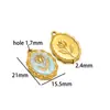 Pendente Oval Dourado Estrela de Cinco Pontas em Aço Inoxidável com Strass DIY Moda Colar Pulseira Acessórios para Roupas Transfronteiriço
