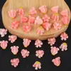Polvo de Concha Aceite Compactado en Perlas Flor de Campanilla Flor Trompeta Flor de Lirio del Valle con Agujero Perlas Sueltas Accesorios de Perlas de Flor de Concha de Resina