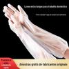 Luvas Descartáveis de Braço Longo CPE, Extra Longas e Grossas, para Uso em Hotel, Casa e Catering, Higiênicas, Plástico, Transparentes, à Prova de Poeira, à Prova d'Água