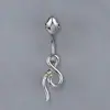 Novo Piercing de Umbigo Europeu e Americano com Zircônia Borboleta Coração de Pêssego Anel de Umbigo Sexy Piercing de Umbigo Personalizado Anel de Umbigo Moda