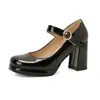 Zapatos Mary Jane de hebilla estilo nuevo, zapatos de primavera y otoño de corte bajo, zapatos de suela gruesa, talla 40-44, talla grande, zapatos de comercio exterior de Amazon