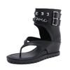 Sandalias de Cuña para Mujer Verano Combinan con Todo Cadena Puntera Romana Zapatos para Mujer Moda Transfronteriza Combinan con Todo Casual Altura Interior Zapatos para Mujer
