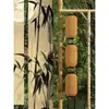 Suporte de exibição de prateleira de bambu adereços de presente construção banquete de casamento recepção haste de tubo de bambu amarela estilo antigo decoração de fundo chinesa