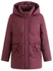 Chaqueta de plumón auténtica de invierno para mujeres de mediana edad, nuevo estilo 2026, prenda exterior moderna y cálida para mujeres mayores