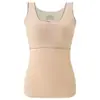Colete térmico outono e inverno com fleece extra e espessura, camisa base autocalor sem costura, roupa íntima modeladora escovada em ambos os lados para mulheres